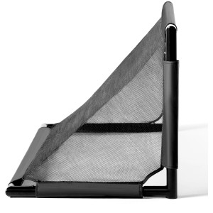 Porta da calcio Salta Techniq Panna, 150x60x60 cm, con telaio in acciaio nero e rete.