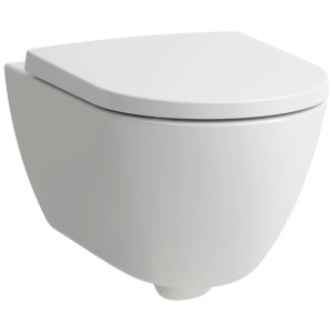 WC suspendu Laufen Pro X Advanced blanc en céramique. Forme élégante et arrondie.