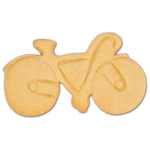 Ausstecher Rennrad/Velo, Edelstahl, 9 cm. Küchenhelfer zum Backen von detailreichen Plätzchen.