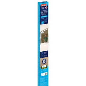 Confezione della zanzariera a telaio in alluminio tesa® Insect Stop per finestre, colore bianco.