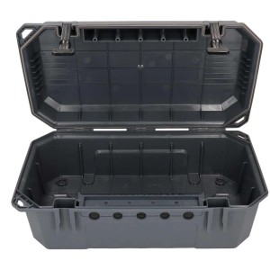 Safety Box L IP54 grigia aperta per distributore in ambienti umidi, vuota.