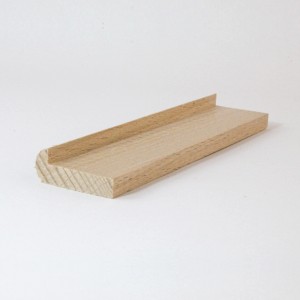 Tischkante Buche, 10x25 mm, 1000 mm Länge. Holzleiste für Möbelbau und Innenausbau.
