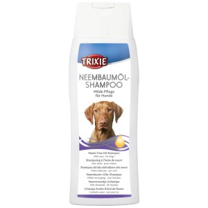 Shampoo per cani Trixie con olio di neem, flacone da 250ml per la cura delicata del pelo.