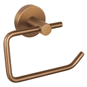 Porta carta igienica Tesa Moon bronzo, montaggio a parete per bagno e WC.