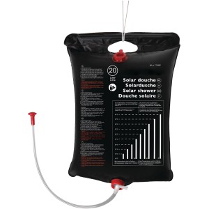 Doccia solare Cartrend da 20 litri, ideale per campeggio e attività all'aperto.