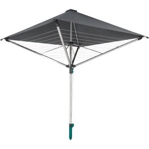 Séchoir parapluie Leifheit LinoProtect 400 avec toit étanche pour un séchage par tous les temps.