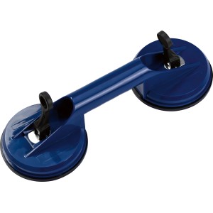 Ventouse double LUX Classic bleue avec poignée pour soulever les carreaux et les panneaux.