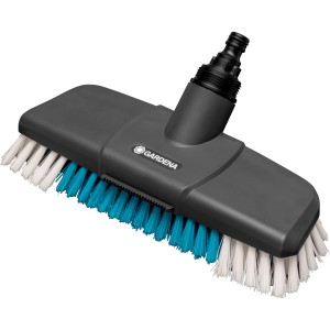 Gardena Cleansystem Spazzola rigida, antracite, con raccordo per tubo da giardino.
