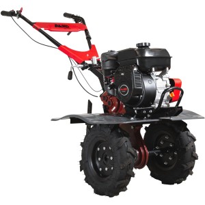 Motobineuse Al-Ko MH 1150 Comfort avec roues, rouge/noir, pour le travail et l'ameublissement du sol.
