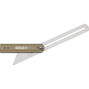 Sola équerre VSTG 300 avec affichage des degrés, rapporteur réglable pour des mesures précises.