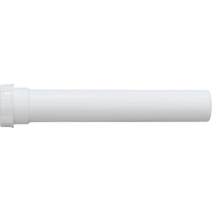 Tube d'extension blanc en plastique (40 mm x 44,8 mm) pour siphon.