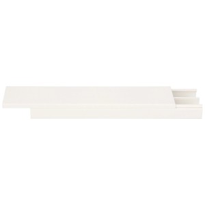 Goulotte de câblage blanche 53x20 mm, longueur 2 m, avec couvercle amovible pour installation facile.