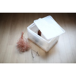 Couvercle transparent (60x40 cm) pour bacs Euro, ajustement précis et robuste. Idéal pour les boîtes de rangement.