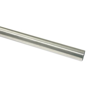 Gardinia Gardinenstange Europa, Ø 19 mm, Silber-Satin, 240 cm, aus Metall.