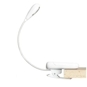 Reer LED Still-Licht Mummy&Me Weiss mit Schwanenhals und Klemme.