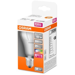 Lampadina LED Osram E27 RGBW con telecomando nella confezione.