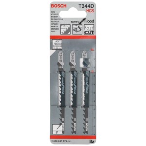 Lame per seghetto alternativo Bosch T244D Pro Speed per legno, confezione da 3. Accessori per seghetti alternativi.