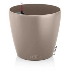 Lechuza Classico Color 18, pot de fleurs sable brun, Ø 19 cm, en plastique.