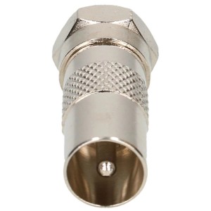 Adattatore Sat Schwaiger, connettore F a connettore antenna, argento.