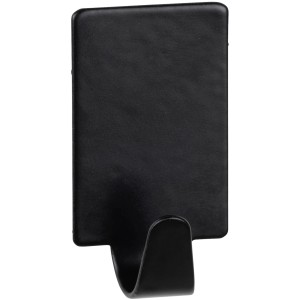 Wenko crochet adhésif en acier inoxydable, lot de 4, noir, rectangulaire, pour fixation murale sans perçage.