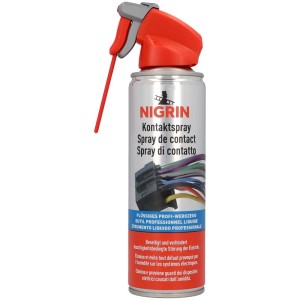 Nigrin Spray Contact 250ml pour nettoyer et protéger les contacts électriques.