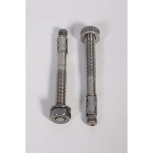 Lot de 2 chevilles d'ancrage lourdes en acier inoxydable V4A pour fixation au sol de garde-corps.