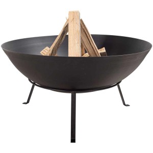 Brasero Nouvel Blacky, Ø 70 cm, en acier avec support. Foyer pour le jardin.