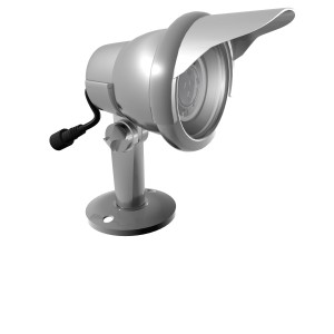 Faretto LED Easy Connect, alluminio spazzolato, 6,5W, bianco caldo per illuminazione esterna.