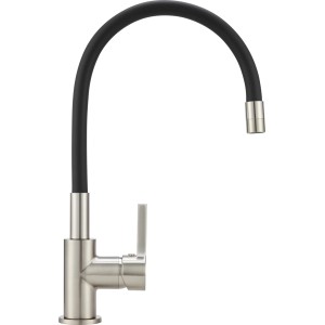 Miscelatore cucina baliv KI-1990 nero con bocca flessibile in silicone.