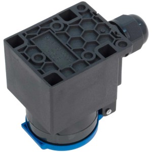 Prise en saillie Steffen T13, IP55, bleu-anthracite, pour pièces humides et extérieures.