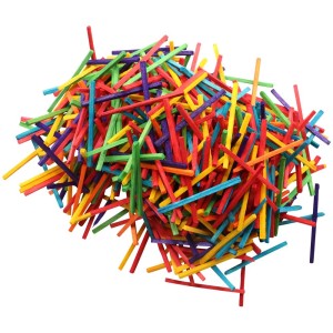 Bâtonnets de bricolage colorés format allumettes, 500 pièces, idéal pour les projets créatifs.