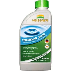 Heissner Teichklar Plus 1000ml: Concentrato per la cura e la pulizia dello stagno per acqua limpida.