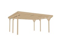 Weka Flachdach-Doppelcarport 616 / 500 x 500 cm