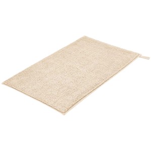 Tappeto da bagno beige Kleine Wolke Vita in cotone, 50x80 cm.