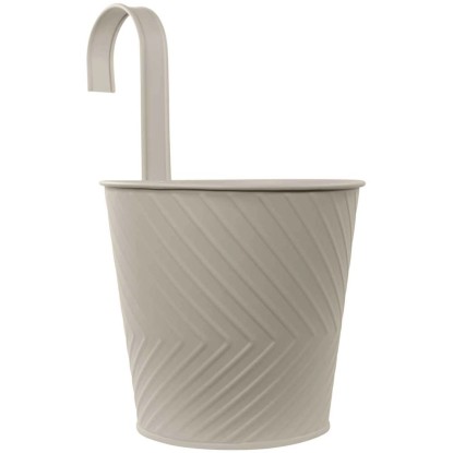 Videx Garden Metall-Hängetopf Lara Grau Ø 15 cm / Höhe 27 cm