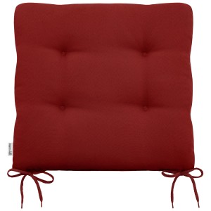 Cuscino per sedia Doppler Life rosso 45x45 cm con lacci per un comfort ottimale.