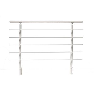 Ensemble de garde-corps Dieda blanc, largeur 150 cm, pour montage latéral. Design moderne.