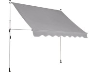 Klemmmarkise Polyester Silbergrau 250 x 150 cm