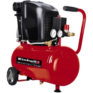 Compresseur Einhell TE-AC 230/24, rouge/noir, cuve 24 l, mobile.