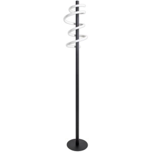 Lampadaire LED moderne Belleza, 140 cm de haut, avec un design lumineux en spirale pour salon et chambre.