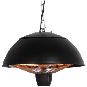 Stufa a infrarossi da esterno Sonnenkönig Sole nera, riscaldatore elettrico con tecnologia alogena.
