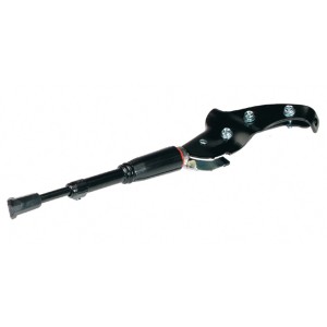 Cavalletto posteriore nero per bici, regolabile in altezza per bici da 24-28 pollici.