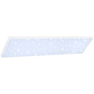 Pannello LED rettangolare senza cornice Briloner con effetto cielo stellato, 120x29,5 cm.