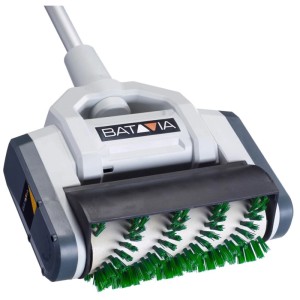 Spazzola a spirale Batavia in nylon verde per utensile da giardino Maxxbrush.