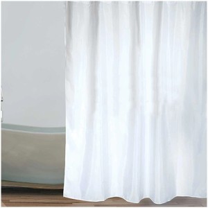 Tenda doccia bianca MSV Snow, 140x180 cm, in PEVA, con discrete strisce.