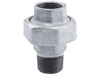 Verschraubung flachdichtend Messing verzinkt 3/4