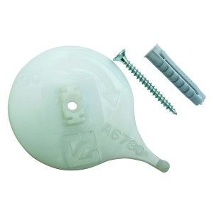 Supporto a soffitto Gardinia per binario in alluminio a 2 vie, bianco, confezione da 2 con vite e tassello.