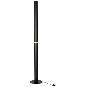 Lampada da terra a LED Mondilux Soria nera, alta 180 cm, con potenza di 46 W e flusso luminoso di 3000 lumen.