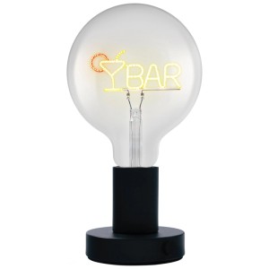 Lampada da tavolo a LED Osram Letter Lamp 1906 Bar, acciaio nero, E27, con design LED neon.