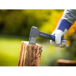 Ascia LUX Professional spacca legna. Ascia con manico blu e lama in acciaio affilata.